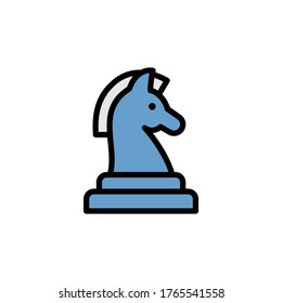 Chess, horse colored icon. Simple color element illustration. Chess, horse concept outline symbol design from Business strategy set. Can be used for web and mobile