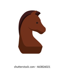 Chess horse game strategy icon. Isolated and flat illustration. Vector graphic