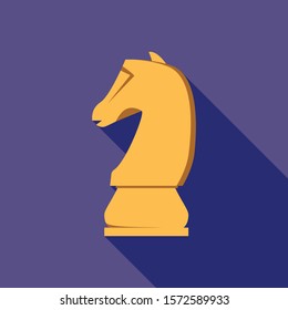 Chess horse icon. Flat illustration of chess horse vector icon for web design