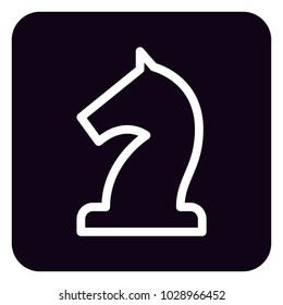 Chess Horse Icon Illustration