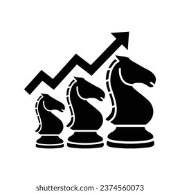 chess horse icon logo element, chess horse business logo template, chess horse business icon