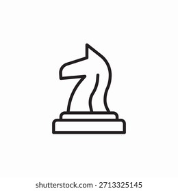Vector de signo de icono de caballo de ajedrez