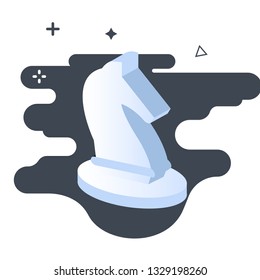 Chess horse icon. Strategy concept. Chess horse vector illustration. 
