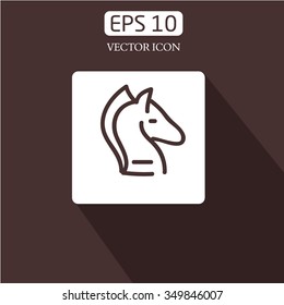 chess horse icon vector