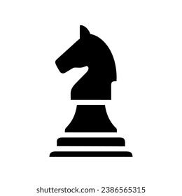 chess horse icon vector isolated