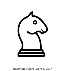 chess horse, knight - vector icon