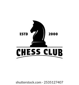chess horse logo competition vintage retro style