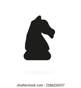 Chess horse on a white background. Vector illustration