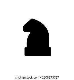 Chess horse piece icon. Strategy symbol. Logo design element