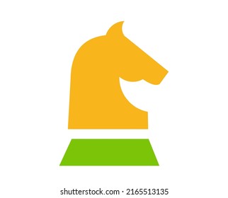 chess horse shape icon or symbol design