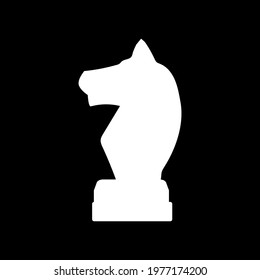 chess horse, silhouette, vector illustration
