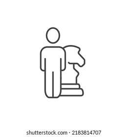 Chess horse startup icons  symbol vector elements for infographic web