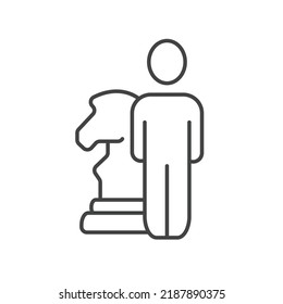 Chess horse startup icons  symbol vector elements for infographic web