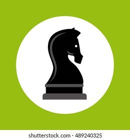 chess horse strategy business vector illustration design