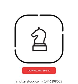 Chess, horse symbol vector icon