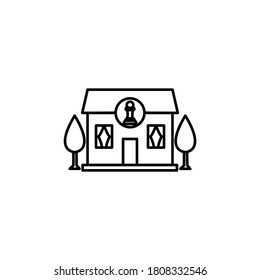 chess house line icon. Signs and symbols can be used for web, logo, mobile app, UI, UX