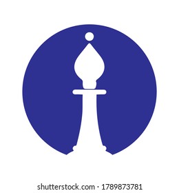 chess icon Bishop logo isolated sign symbol vector illustration