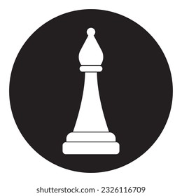 chess icon, bishop vector template illustration logo design