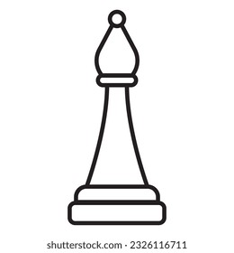 chess icon, bishop vector template illustration logo design