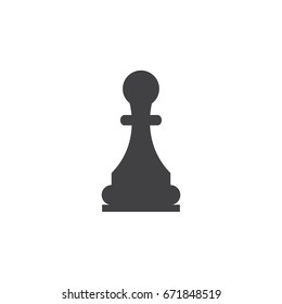 Chess icon in black on a white background. Vector illustration