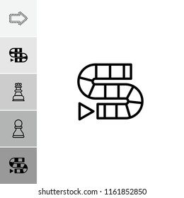 Chess icon. collection of 6 chess filled and outline icons such as dice game. editable chess icons for web and mobile.