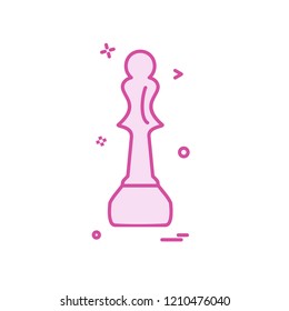 Chess icon design vector