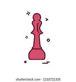 Chess icon design vector