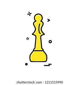 Chess icon design vector