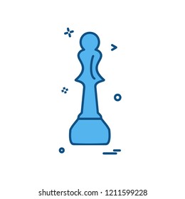 Chess icon design vector
