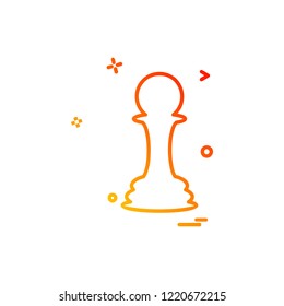 Chess icon design vector