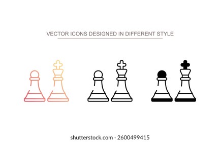 Chess icon design with white background stock illustration