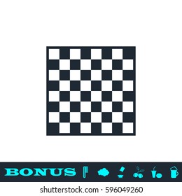 Chess icon flat. Black pictogram on white background. Vector illustration symbol and bonus button