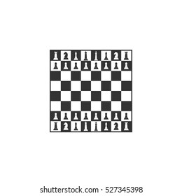 Chess icon flat. Illustration isolated vector sign symbol