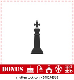 Chess icon flat. Simple vector symbol and bonus icon