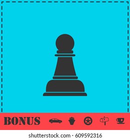 Chess icon flat. Simple vector symbol and bonus icon