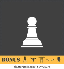 Chess icon flat. Simple vector symbol and bonus icon