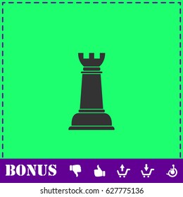 Chess icon flat. Simple vector symbol and bonus icon