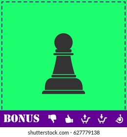 Chess icon flat. Simple vector symbol and bonus icon