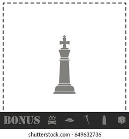 Chess icon flat. Simple vector symbol and bonus icon