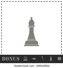 Chess icon flat. Simple vector symbol and bonus icon