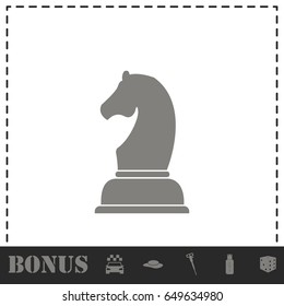Chess icon flat. Simple vector symbol and bonus icon