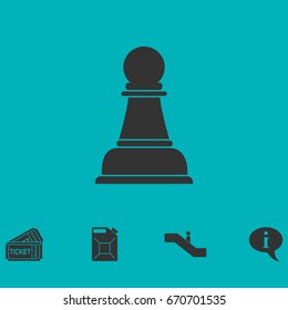 Chess icon flat. Simple vector symbol and bonus icon