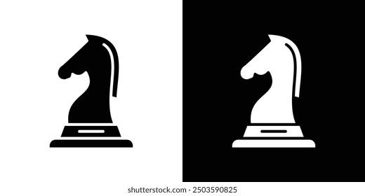 Chess icon Flat vector set outline