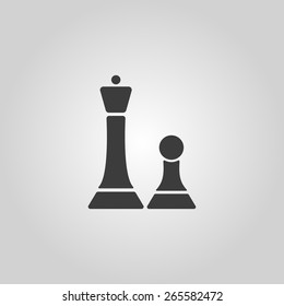 The chess icon. Game symbol. Flat Vector illustration