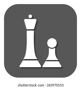 The chess icon. Game symbol. Flat Vector illustration. Button