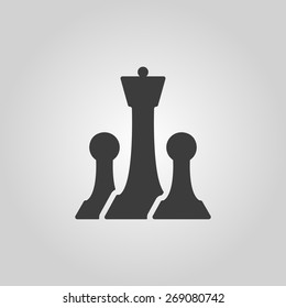 The chess icon. Game symbol. Flat Vector illustration