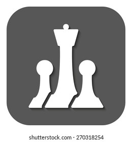 The chess icon. Game symbol. Flat Vector illustration. Button