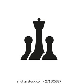 The chess icon. Game symbol. Flat Vector illustration