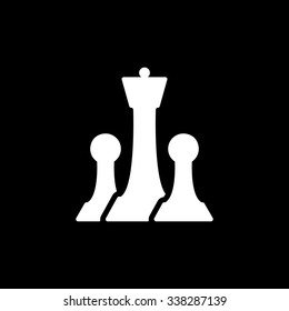 The chess icon. Game symbol. Flat Vector illustration