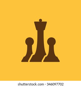 The chess icon. Game symbol. Flat Vector illustration
